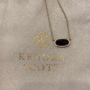 Kendra Scott Gold Pendant Necklace in Black